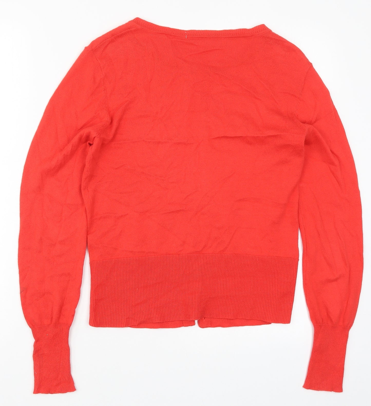 Oasis Womens Red  Knit Cardigan Jumper Size S