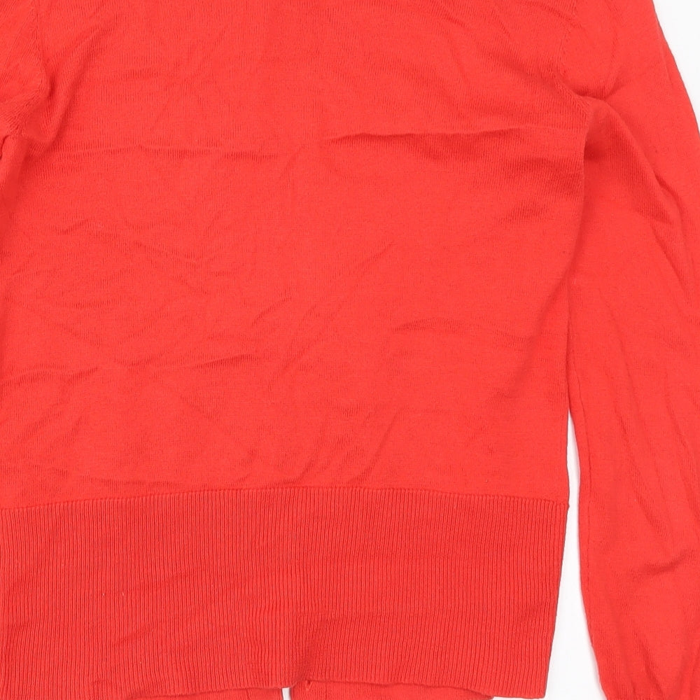 Oasis Womens Red  Knit Cardigan Jumper Size S