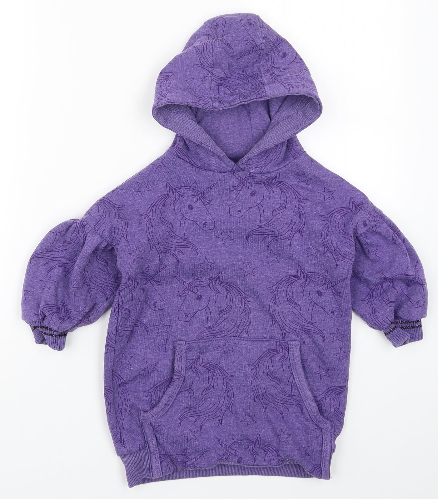 NEXT Girls Purple   Pullover Hoodie Size 3 Years  - Unicorns