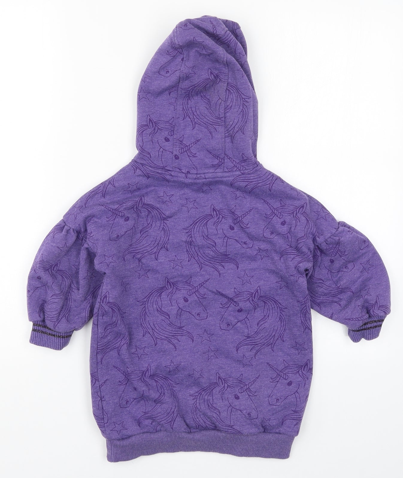 NEXT Girls Purple   Pullover Hoodie Size 3 Years  - Unicorns