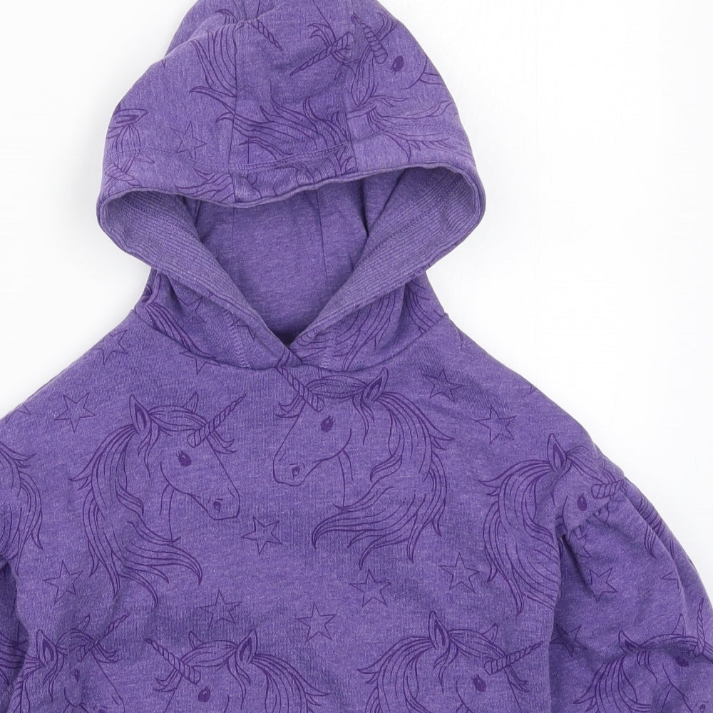 NEXT Girls Purple   Pullover Hoodie Size 3 Years  - Unicorns