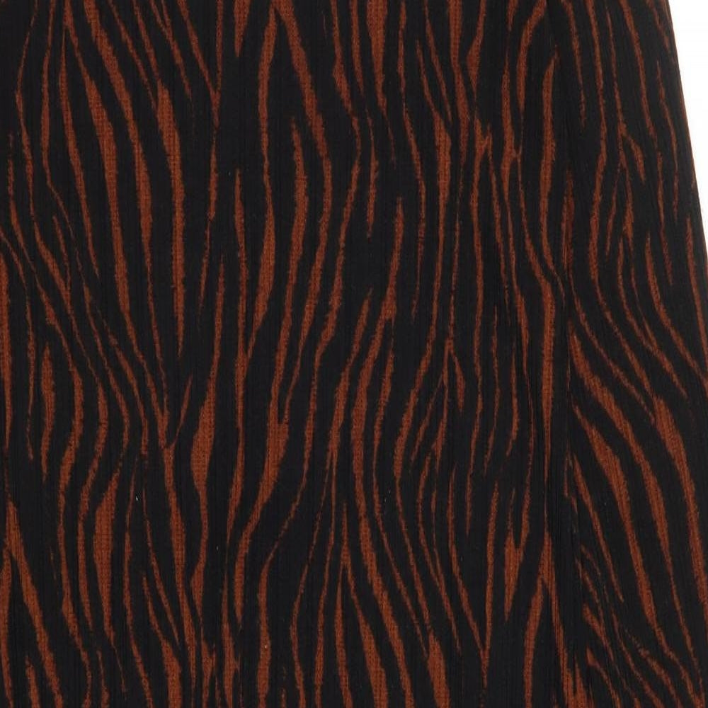 Zara Womens Brown Animal Print  Jumper Dress  Size S