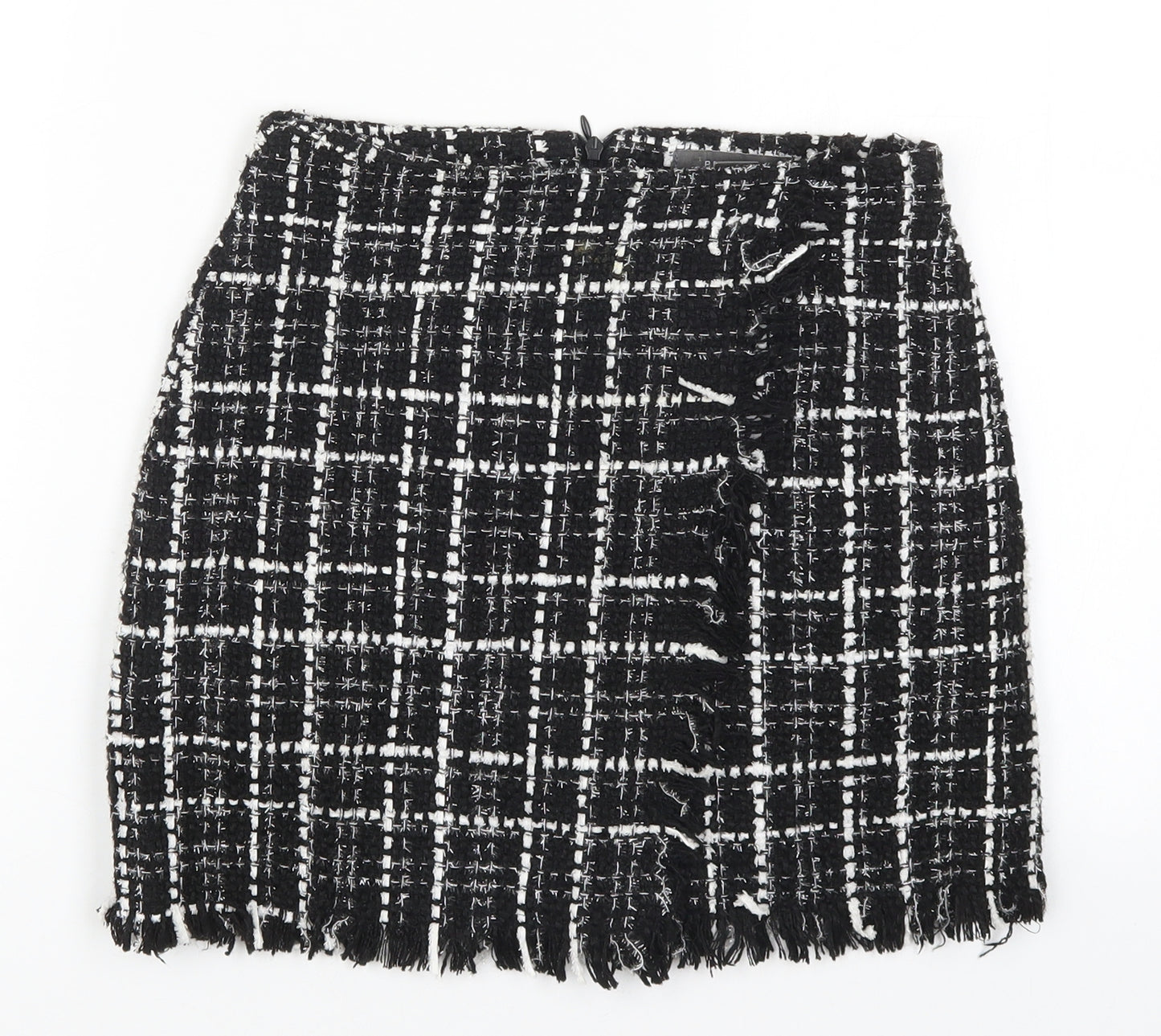 Primark Womens Black Check  Mini Skirt Size 6