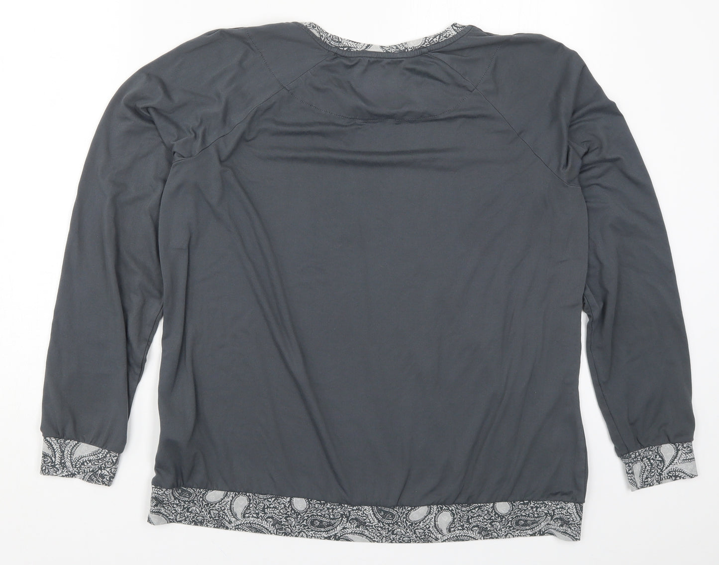 Primark Womens Grey Paisley  Top Pyjama Top Size 10