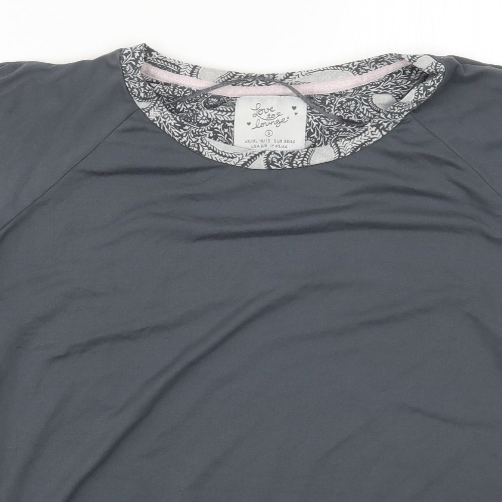 Primark Womens Grey Paisley  Top Pyjama Top Size 10