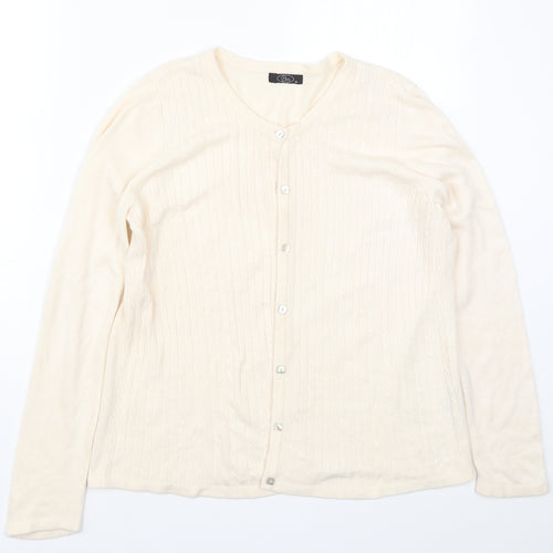 Bonmarché Womens Beige  Knit Cardigan Jumper Size M