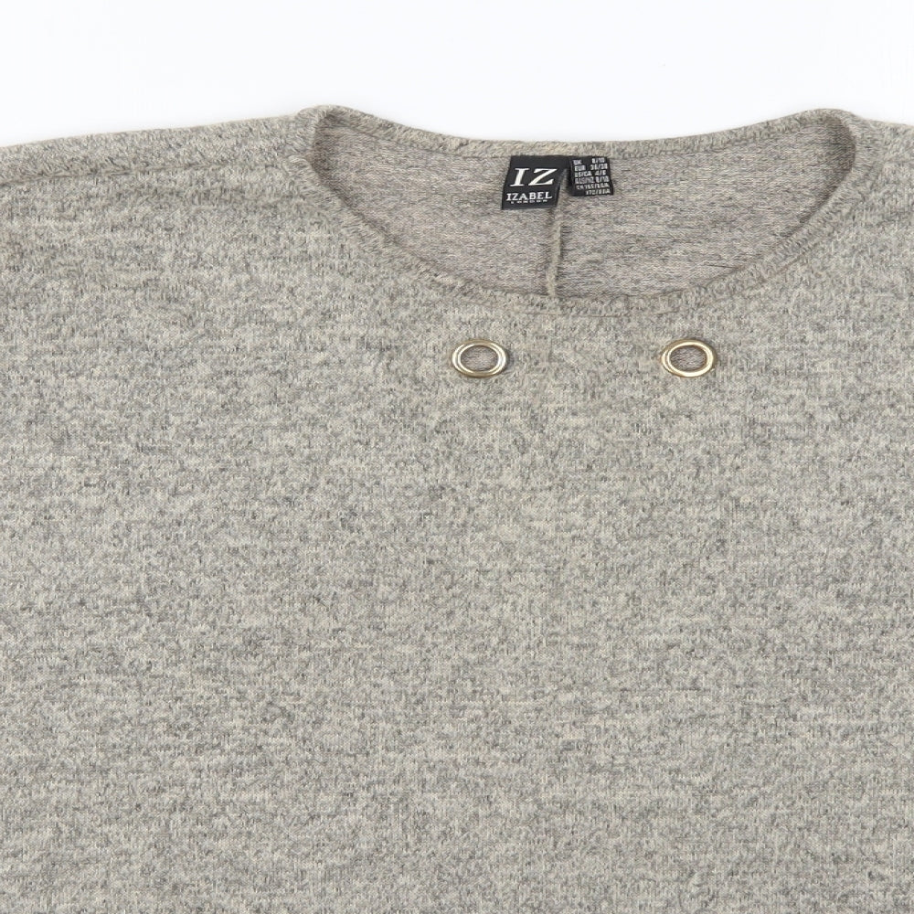 Izabel Womens Beige   Basic T-Shirt Size 8