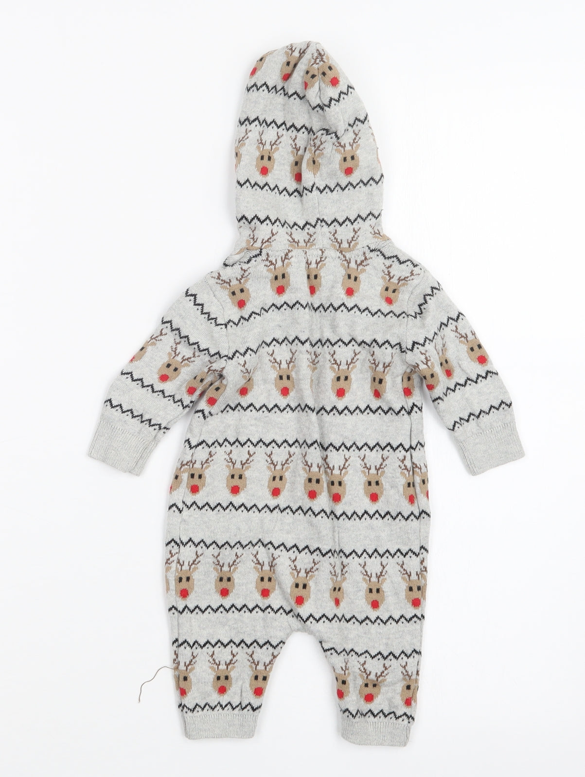 Primark Boys Grey Geometric Knit Coverall Outfit/Set Size Newborn  - Christmas