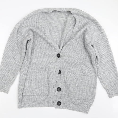 George Mens Grey  Knit Cardigan Jumper Size M
