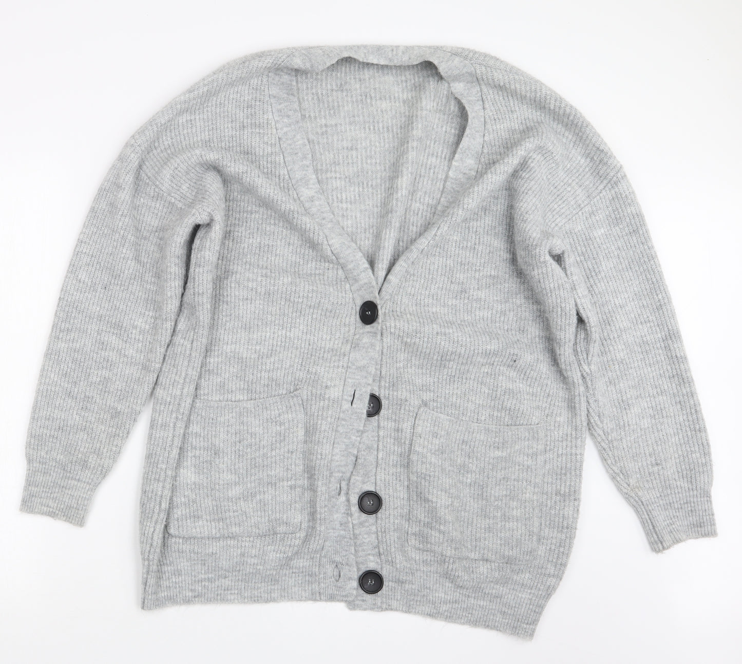 George Mens Grey  Knit Cardigan Jumper Size M