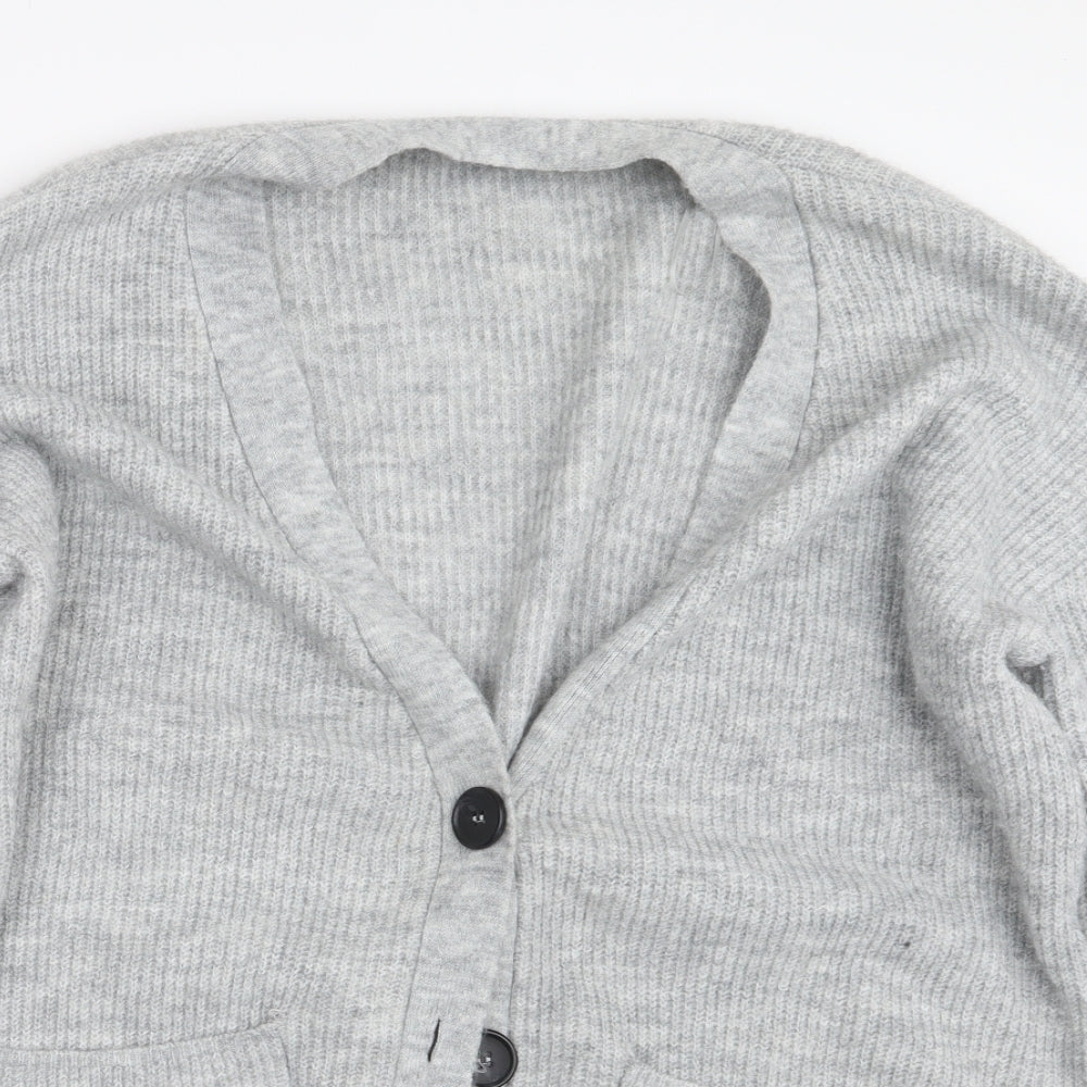 George Mens Grey  Knit Cardigan Jumper Size M