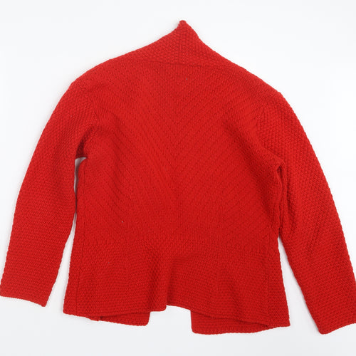 Marks and Spencer Womens Red  Knit Cape Jumper Size 12