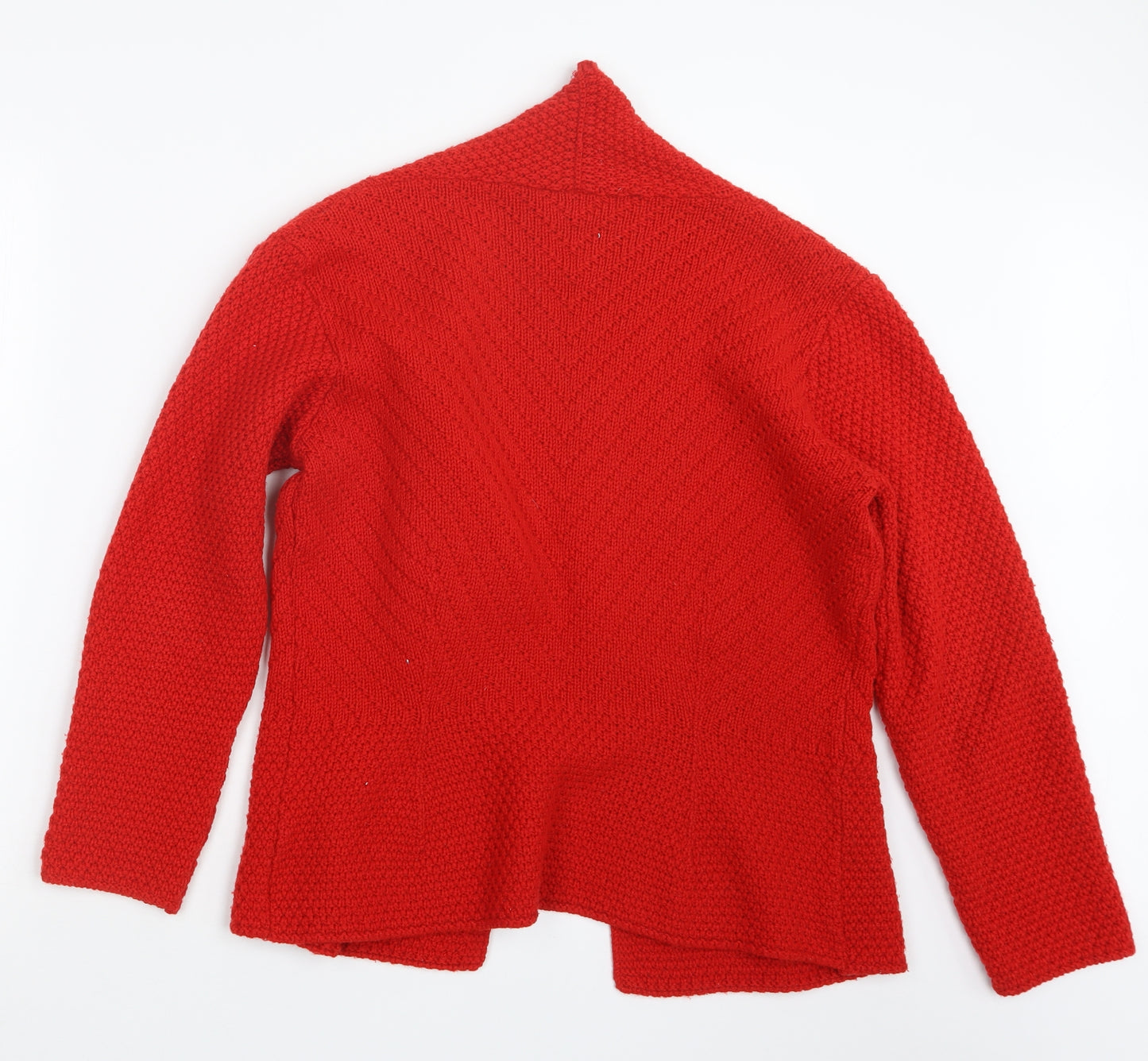 Marks and Spencer Womens Red  Knit Cape Jumper Size 12