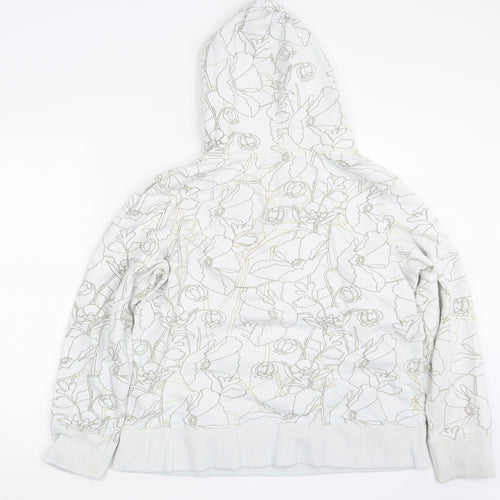 George Womens White Geometric  Pullover Hoodie Size 20