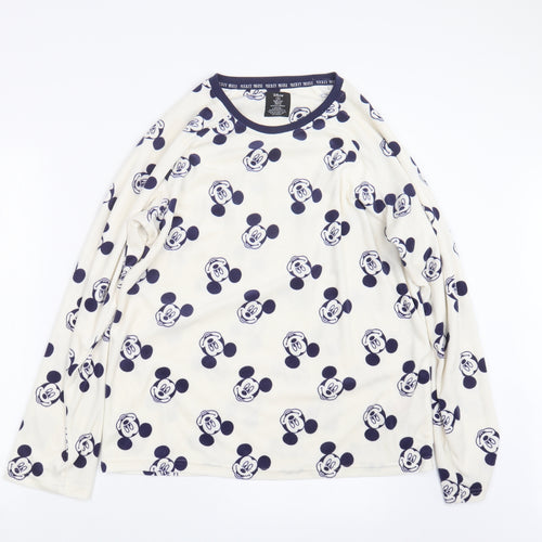 Love to Lounge Womens Blue Geometric  Top Pyjama Set Size 10  - Mickey Mouse