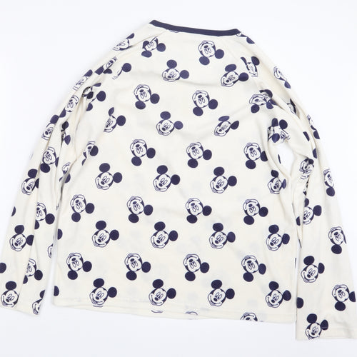 Love to Lounge Womens Blue Geometric  Top Pyjama Set Size 10  - Mickey Mouse
