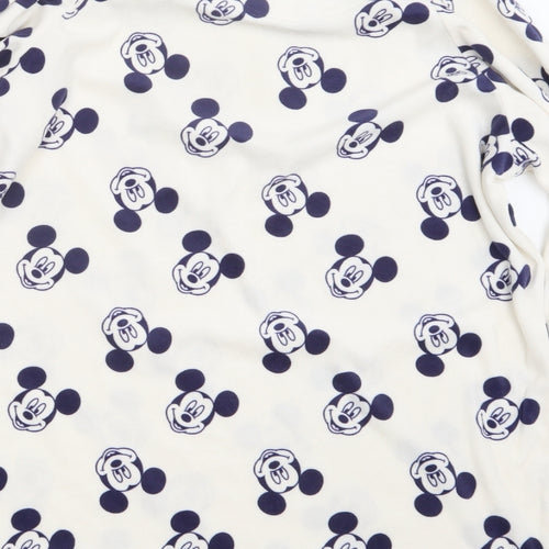 Love to Lounge Womens Blue Geometric  Top Pyjama Set Size 10  - Mickey Mouse