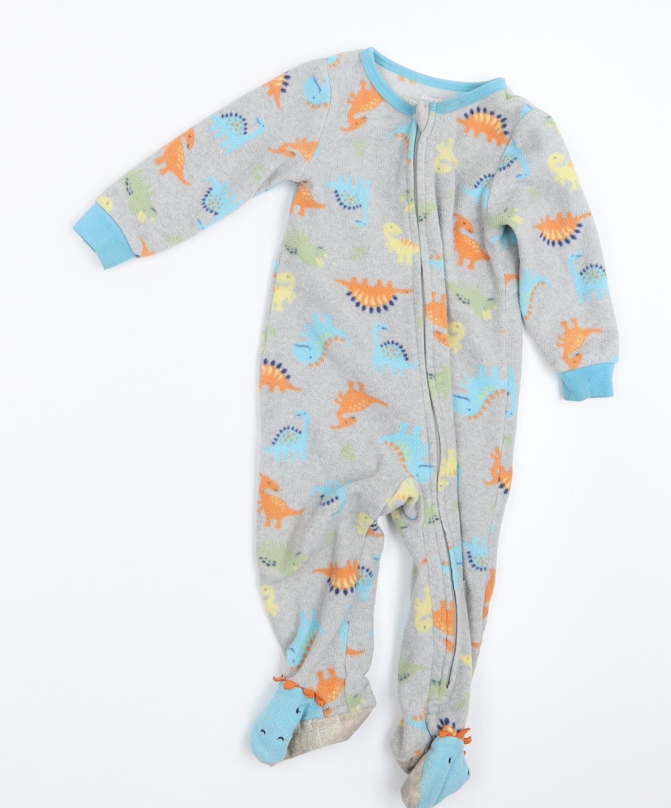 Absorba Boys Grey Geometric  Babydoll One Piece Size 12-18 Months