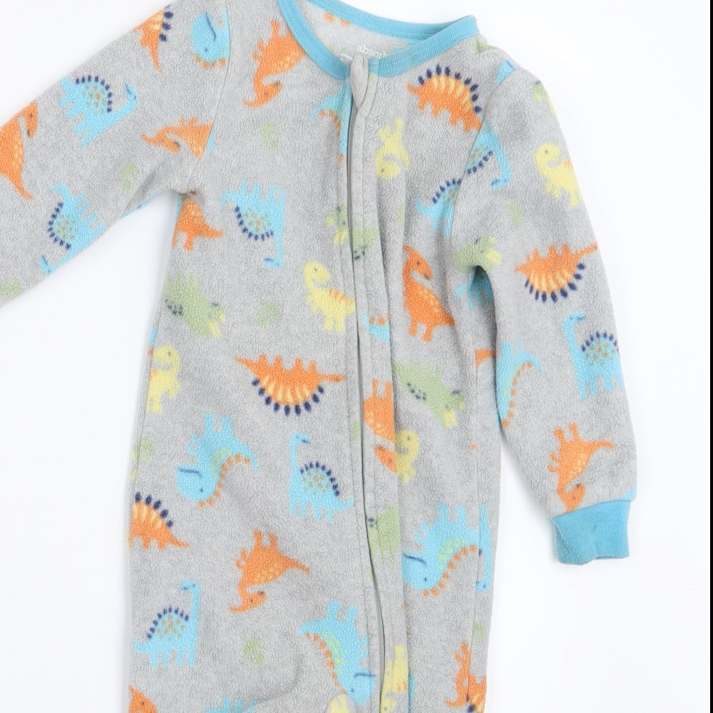 Absorba Boys Grey Geometric  Babydoll One Piece Size 12-18 Months
