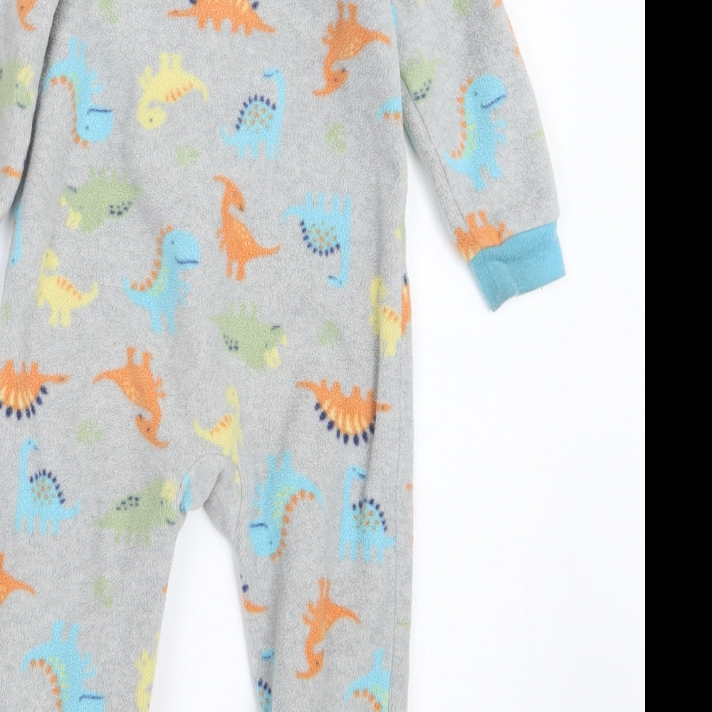 Absorba Boys Grey Geometric  Babydoll One Piece Size 12-18 Months