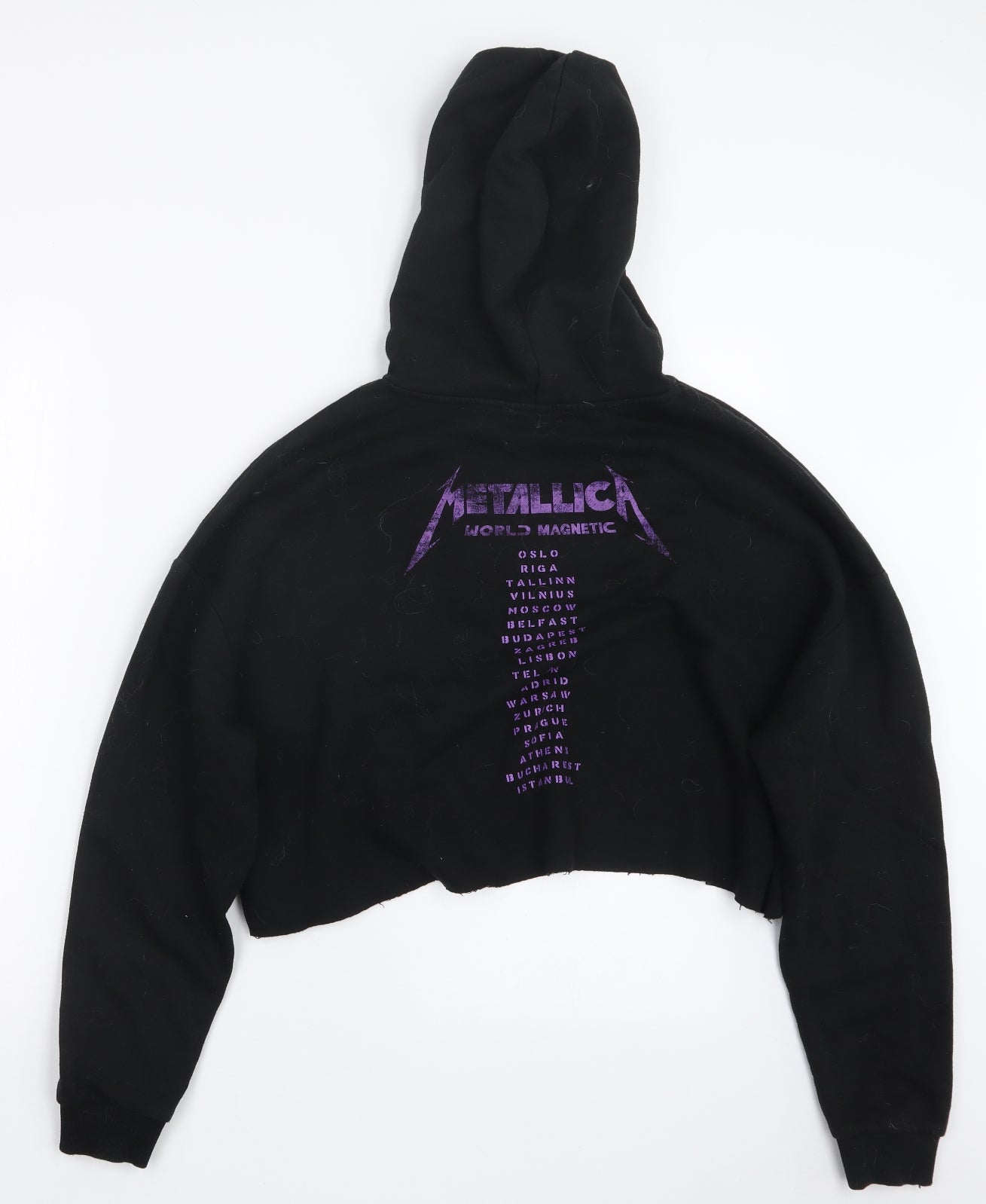 Divided by H&M Womens Black   Pullover Hoodie Size L  - Cropped