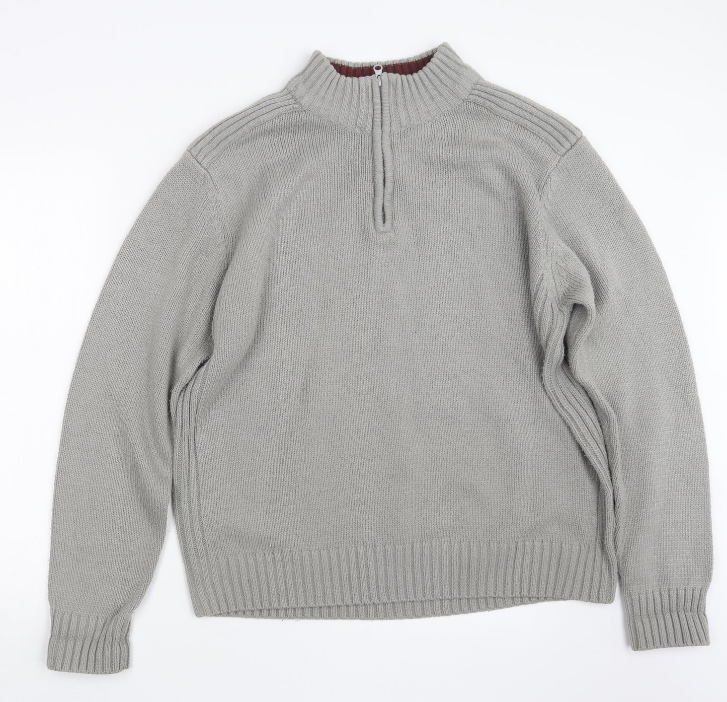 Hutson Harbour Mens Grey  Knit Pullover Sweatshirt Size XL