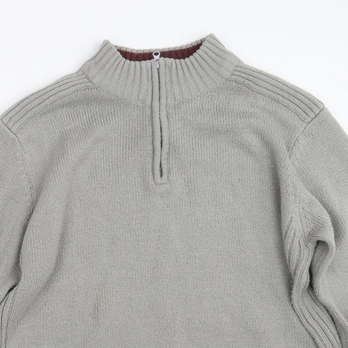 Hutson Harbour Mens Grey  Knit Pullover Sweatshirt Size XL