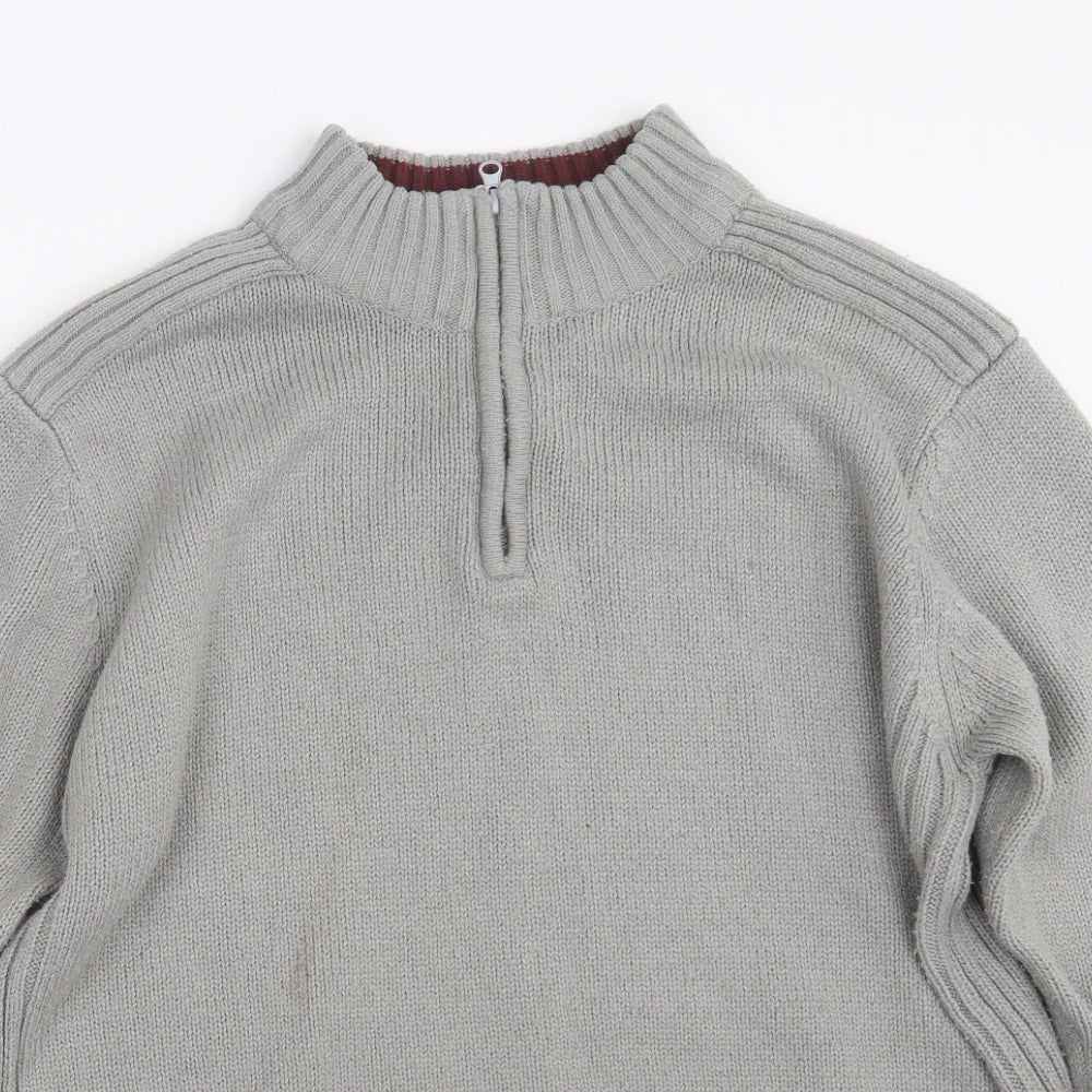 Hutson Harbour Mens Grey  Knit Pullover Sweatshirt Size XL