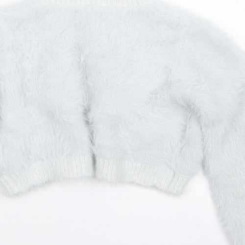 NEXT Girls Grey   Cardigan Jumper Size 3-4 Years