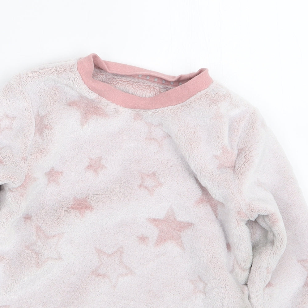 Nutmeg Girls Pink Geometric  Top Pyjama Set Size 6-7 Years