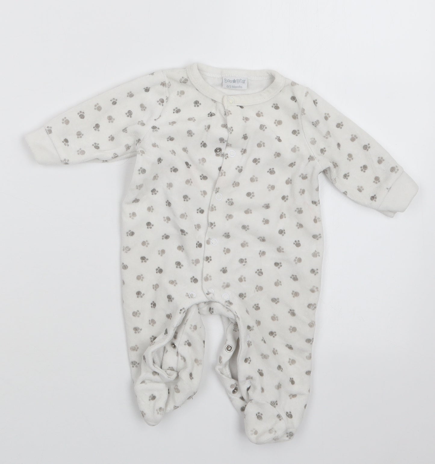 Boo Bear Boys Brown Geometric  Coverall Outfit/Set Size 0-3 Months