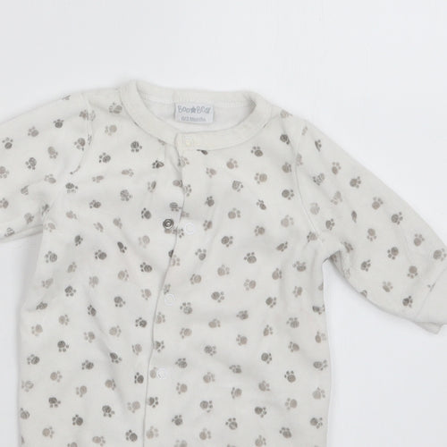 Boo Bear Boys Brown Geometric  Coverall Outfit/Set Size 0-3 Months