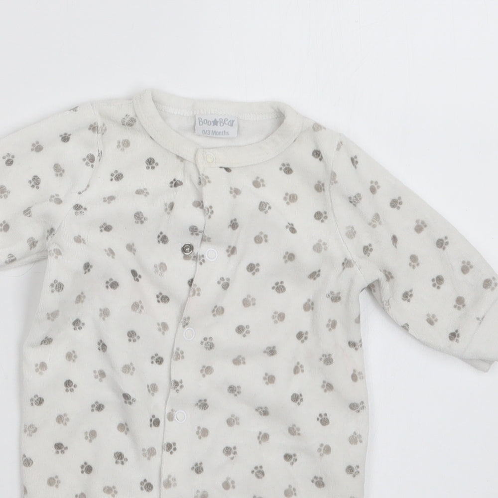 Boo Bear Boys Brown Geometric  Coverall Outfit/Set Size 0-3 Months