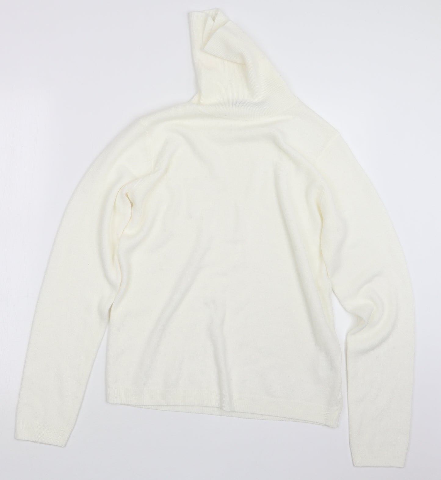 Cashmere - Feeling Womens Ivory  Knit Pullover Jumper Size S