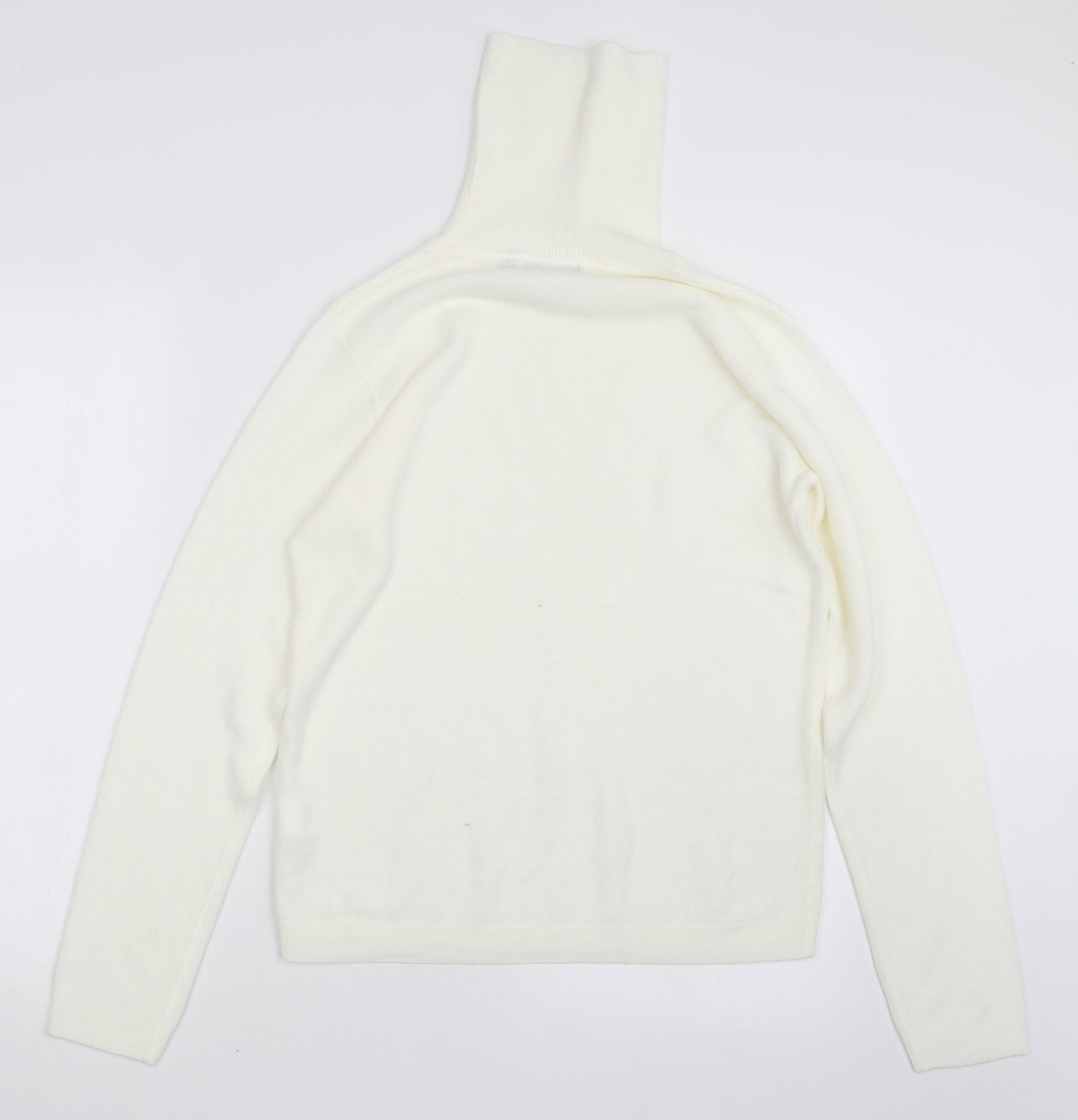 Cashmere - Feeling Womens Ivory  Knit Pullover Jumper Size S
