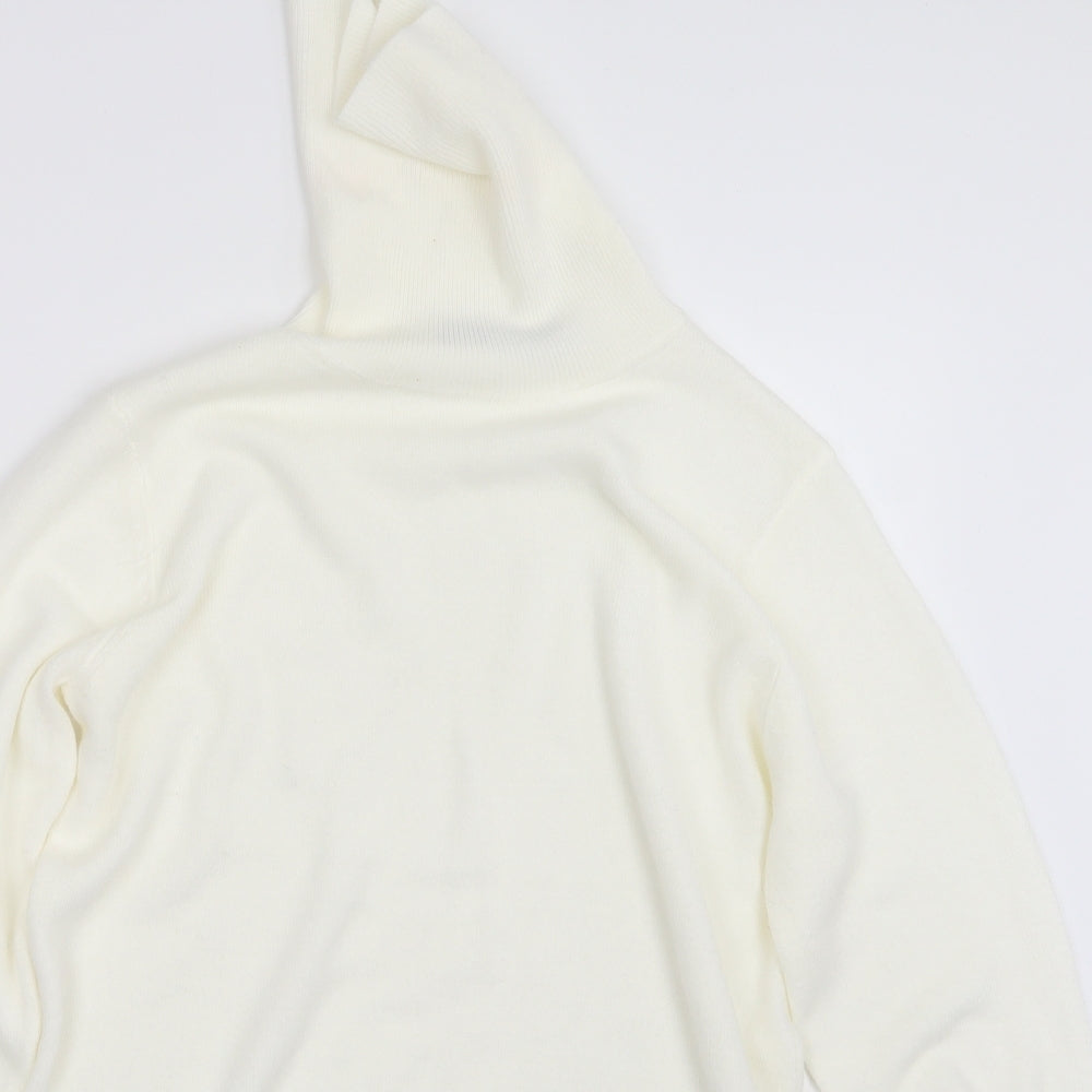 Cashmere - Feeling Womens Ivory  Knit Pullover Jumper Size S