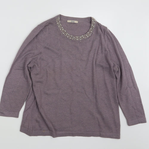 Marks and Spencer Womens Purple  Knit Pullover Jumper Size 12
