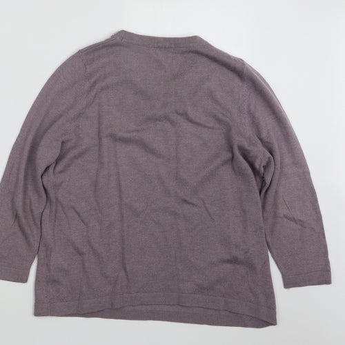 Marks and Spencer Womens Purple  Knit Pullover Jumper Size 12