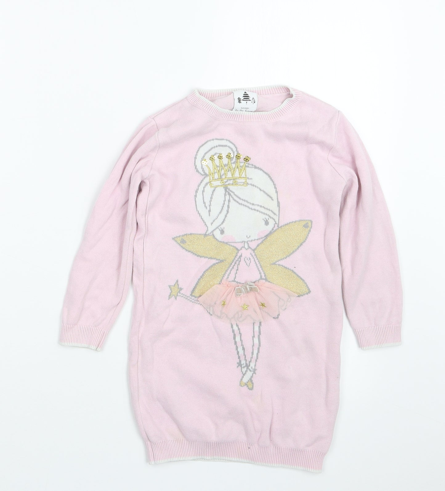 George Girls Pink   Pullover Jumper Size 3-4 Years