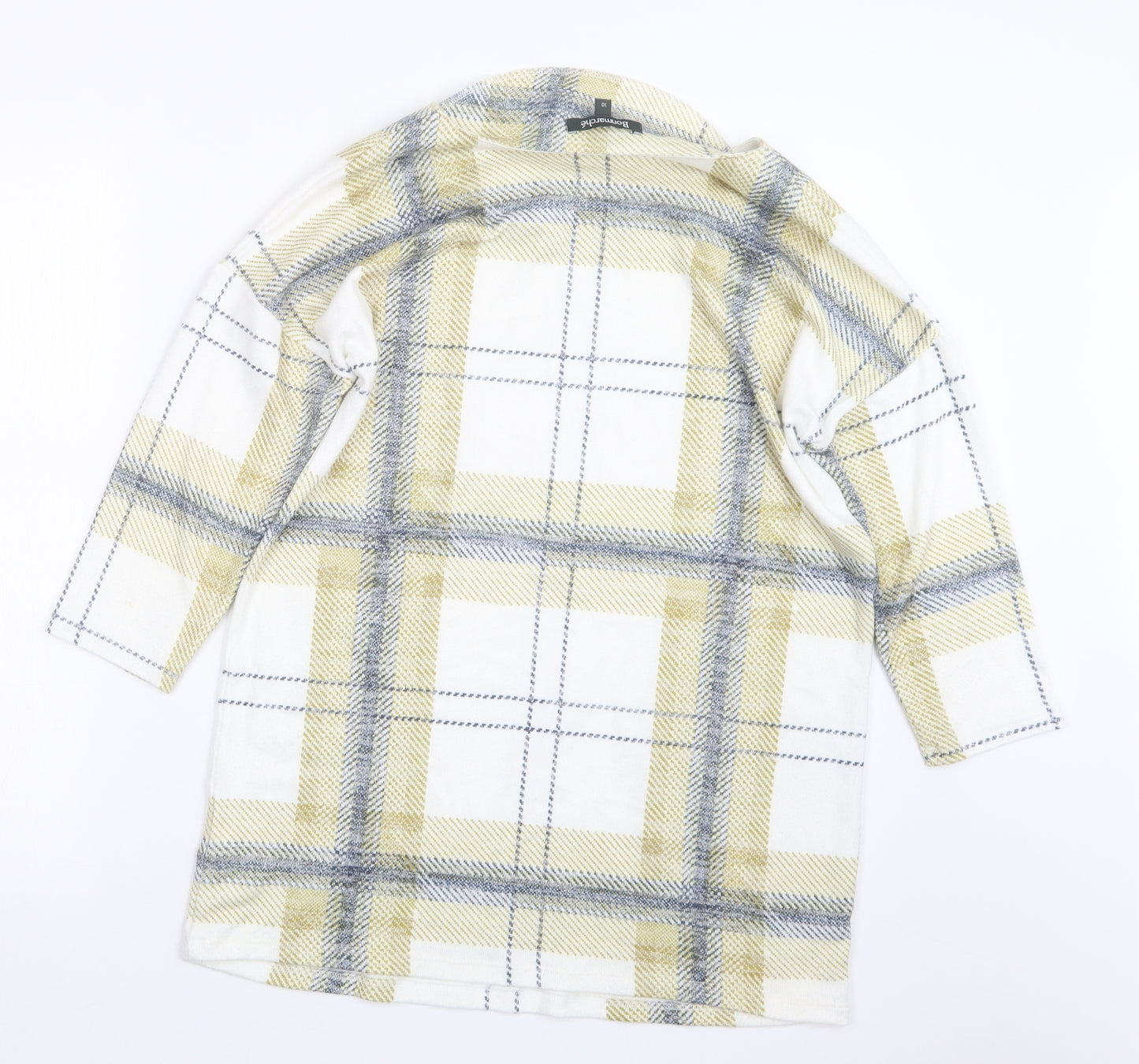 Bonmarché Womens Green Check  Basic T-Shirt Size 10