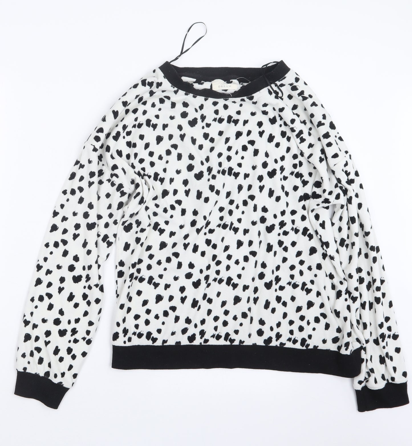 Matalan Womens Black Animal Print  Top Pyjama Top Size M