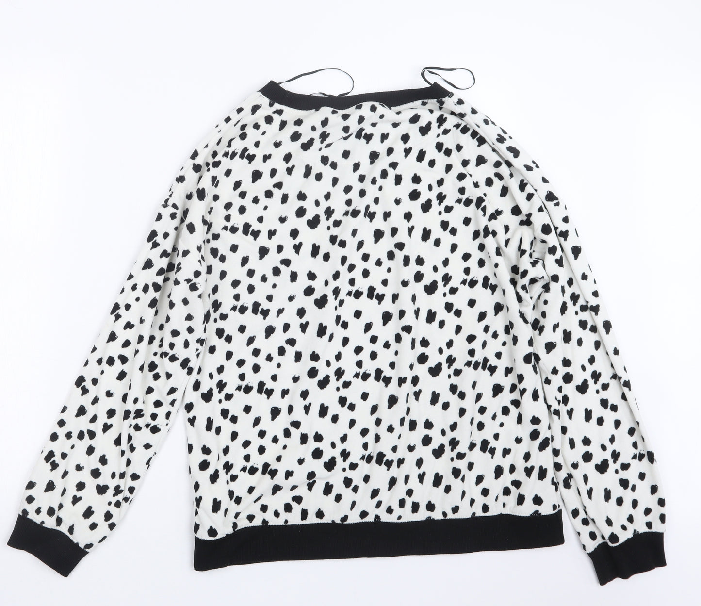 Matalan Womens Black Animal Print  Top Pyjama Top Size M