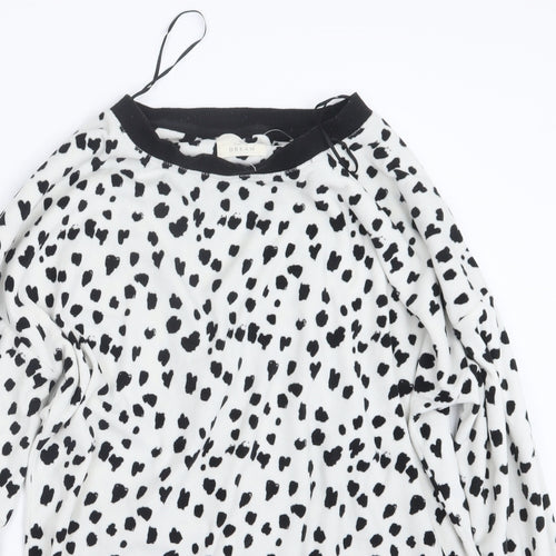 Matalan Womens Black Animal Print  Top Pyjama Top Size M