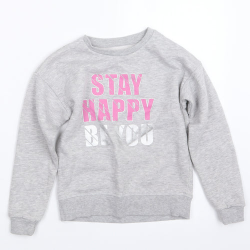 Primark Girls Grey   Pullover Jumper Size 7-8 Years