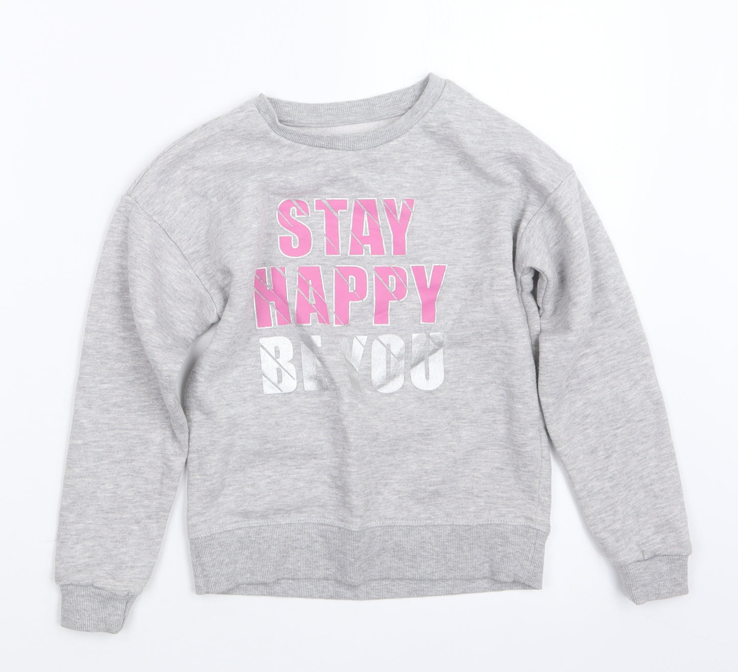 Primark Girls Grey   Pullover Jumper Size 7-8 Years