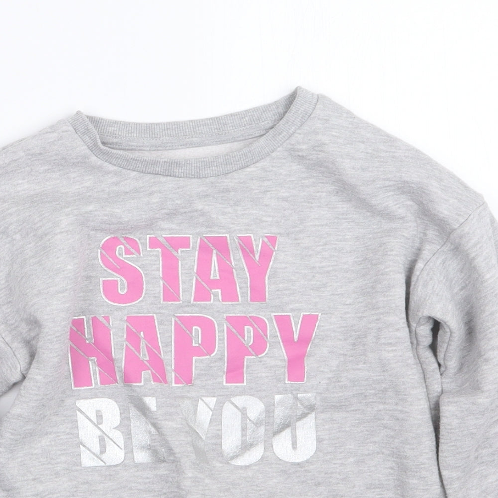Primark Girls Grey   Pullover Jumper Size 7-8 Years