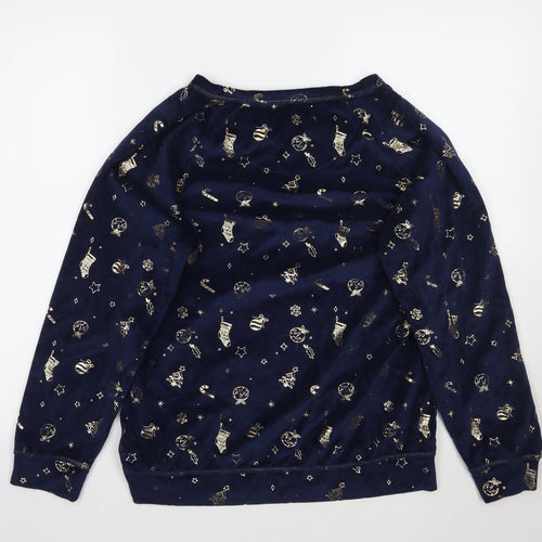 TU Womens Blue Geometric  Top Pyjama Top Size 12