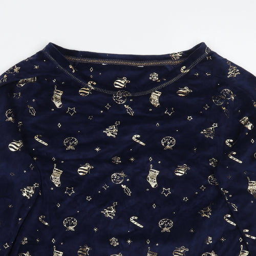 TU Womens Blue Geometric  Top Pyjama Top Size 12