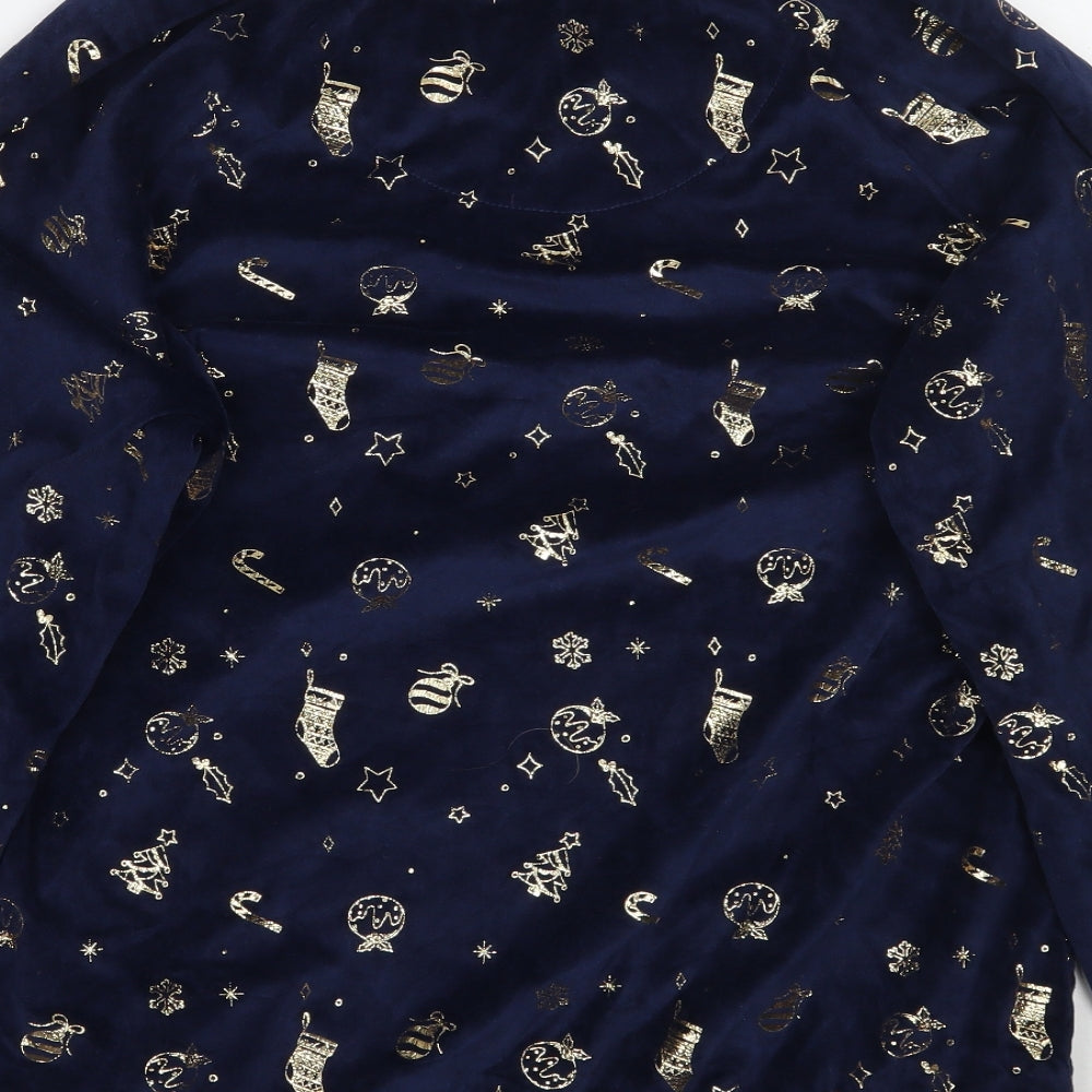 TU Womens Blue Geometric  Top Pyjama Top Size 12