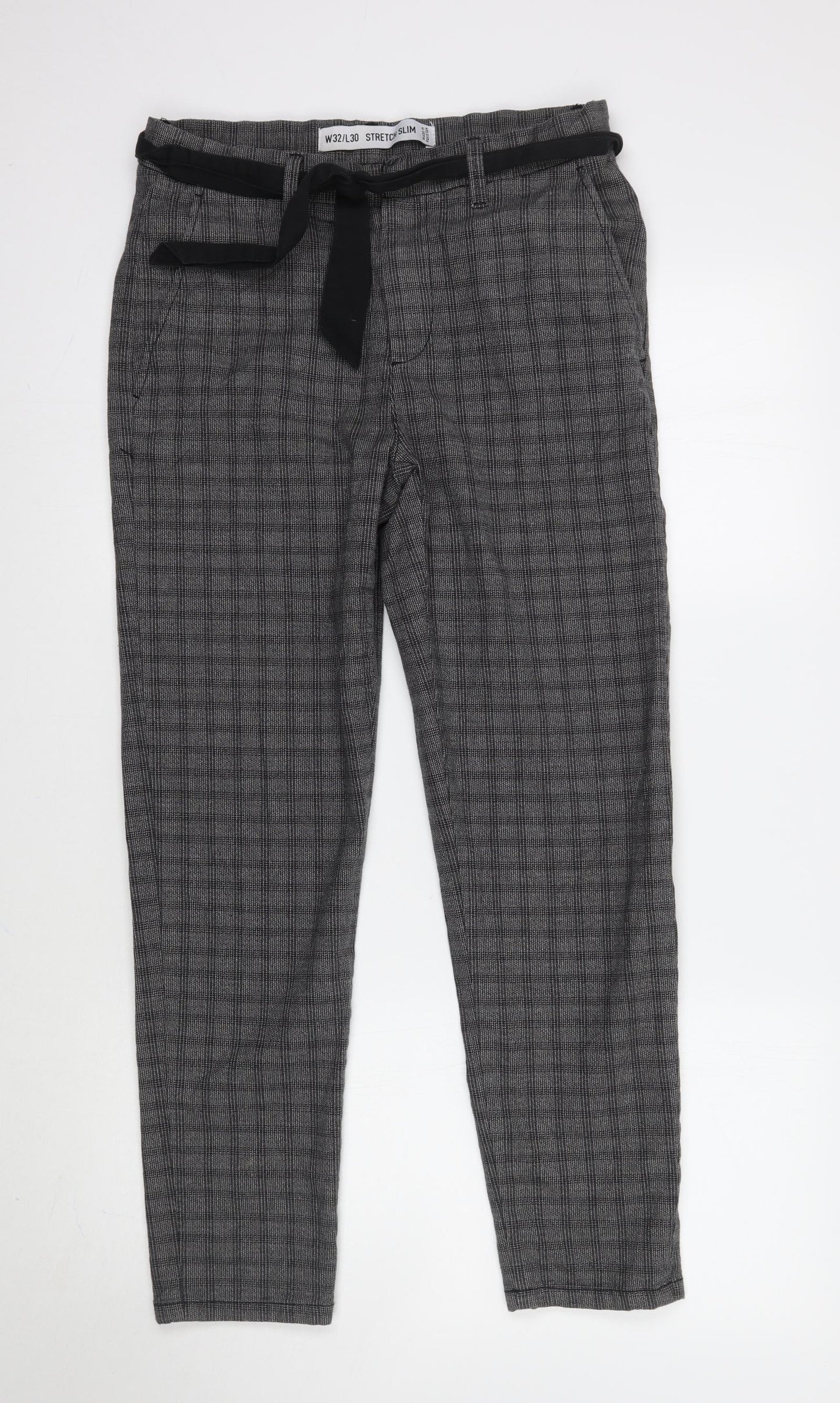 Denim co Womens Grey Check  Trousers  Size 32 L27 in